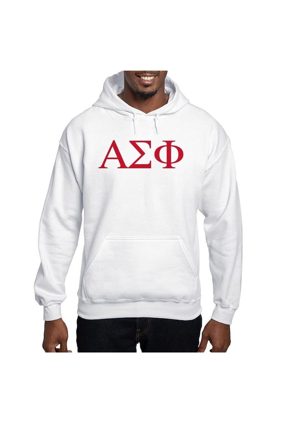 - Alpha Sigma Phi Greek Letters Cardinal Sweatshirt - Pullover Hoodie, Hooded Sweatshirt