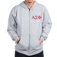 thumbnail image 1 of CafePress - Alpha Sigma Phi Greek Letters Cardinal Sweatshirt - Zip Hoodie, Classic Hooded Sweatshirt with Metal Zipper, 1 of 4