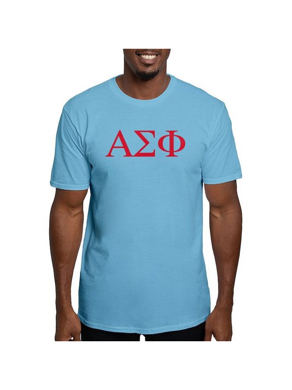 - Alpha Sigma Phi Greek Letters Cardinal T Shirt - Fitted T-Shirt, Vintage Fit Soft Cotton Tee