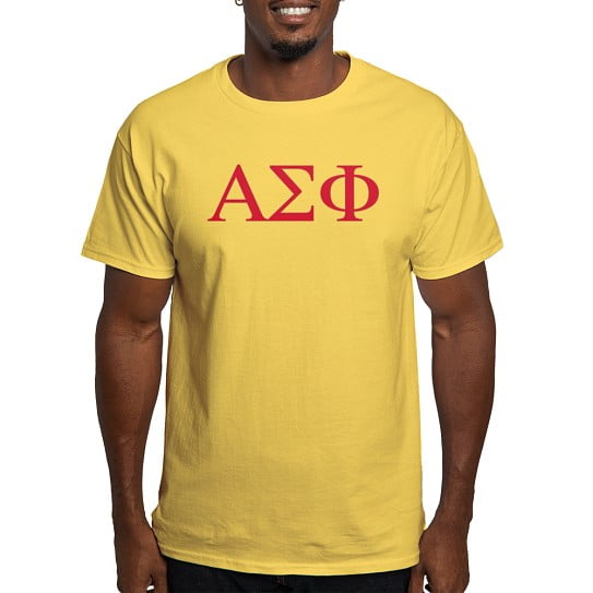 CafePress - Alpha Sigma Phi Greek Letters Cardinal T Shirt - Men's Classic Cotton T-Shirts
