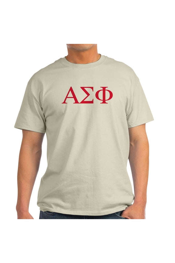 - Alpha Sigma Phi Greek Letters Cardinal T Shirt - Men's Classic Graphic T-Shirt