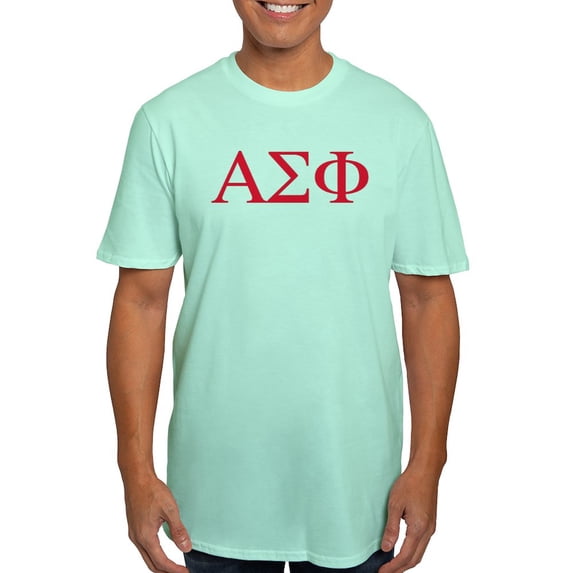 CafePress - Alpha Sigma Phi Greek Letters Cardinal T Shirt - Men's Fitted T-Shirt