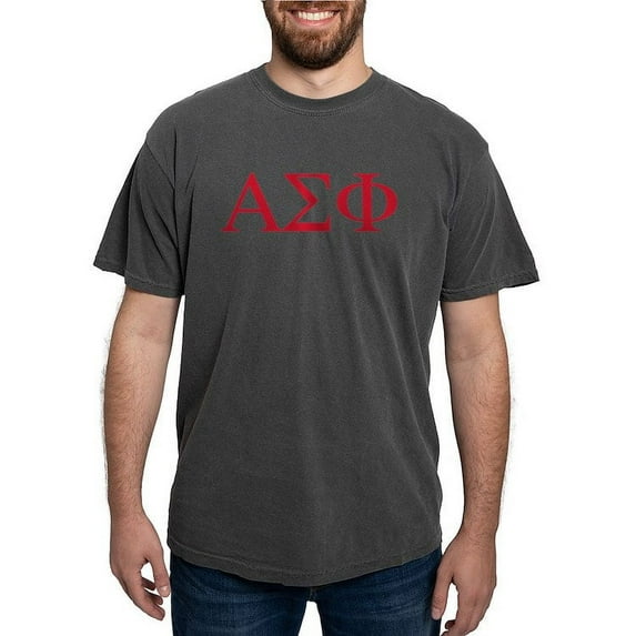 CafePress - Alpha Sigma Phi Greek Letters Cardinal T Shirt - Mens Comfort Colors Shirt
