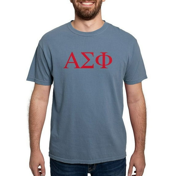CafePress - Alpha Sigma Phi Greek Letters Cardinal T Shirt - Mens Comfort Colors Shirt