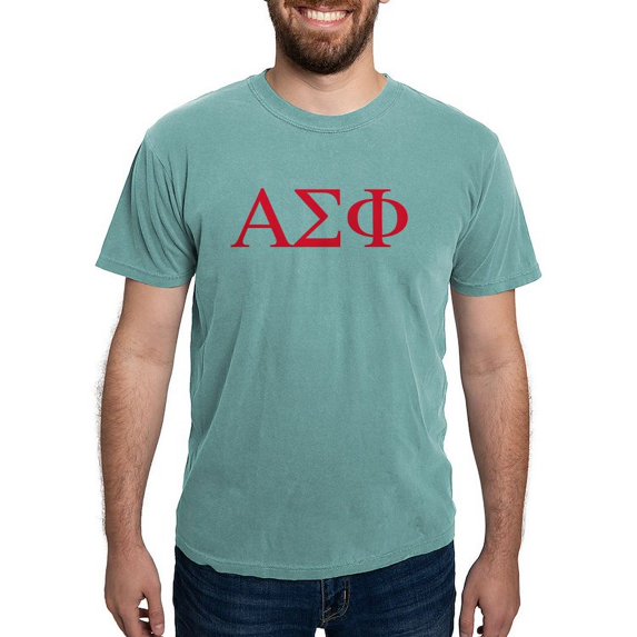 CafePress - Alpha Sigma Phi Greek Letters Cardinal T Shirt - Mens Comfort Colors Shirt