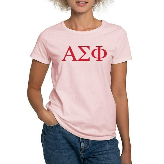 CafePress - Alpha Sigma Phi Greek Letters Cardinal T Shirt - Women's Classic T-Shirt