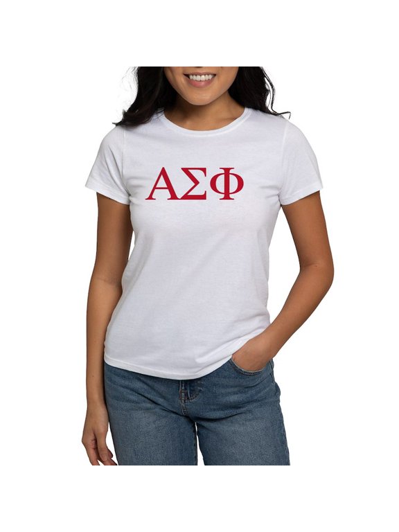 - Alpha Sigma Phi Greek Letters Cardinal T Shirt - Women's Classic T-Shirt