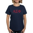thumbnail image 1 of CafePress - Alpha Sigma Phi Greek Letters Cardinal T Shirt - Women's Traditional Fit Dark T-Shirt, 1 of 4