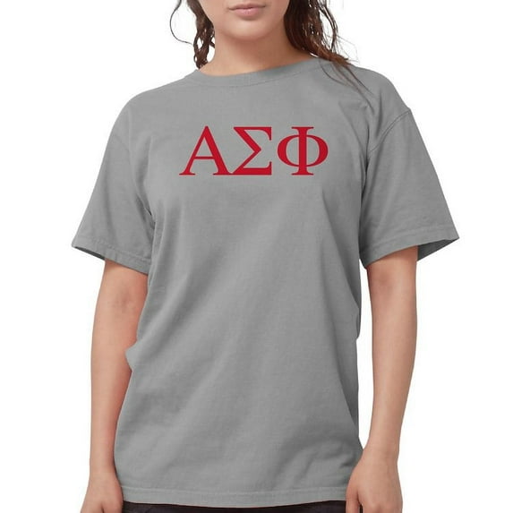 CafePress - Alpha Sigma Phi Greek Letters Cardinal T Shirt - Womens Comfort Colors® Shirt