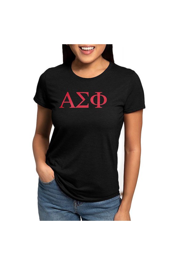 - Alpha Sigma Phi Greek Letters Cardinal T Shirt - Womens Tri-blend T-Shirt