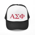 thumbnail image 1 of CafePress - Alpha Sigma Phi Greek Letters Cardinal - Adjustable Unisex Printed Trucker Hat with Mesh Back, 1 of 8