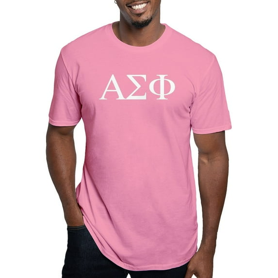 CafePress - Alpha Sigma Phi Greek Letters White T Shirt - Men's Fitted T-Shirt