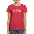 thumbnail image 1 of CafePress - Alpha Sigma Phi Greek Letters White T Shirt - Women's Traditional Fit Dark T-Shirt, 1 of 4