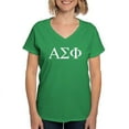 thumbnail image 1 of CafePress - Alpha Sigma Phi Greek Letters White T Shirt - Women's V-Neck Dark T-Shirt, 1 of 4