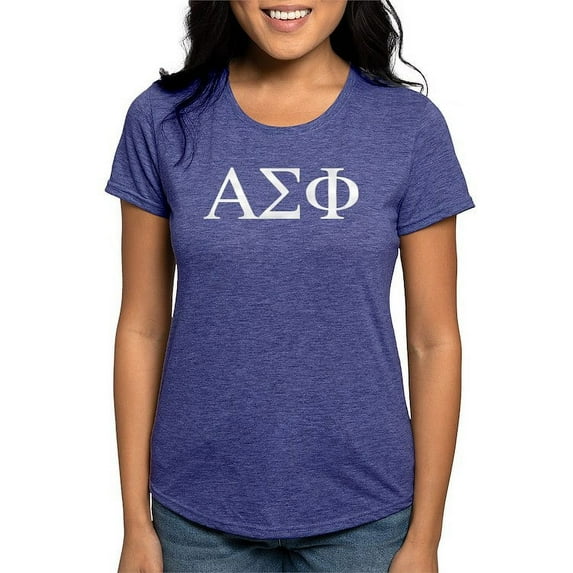 CafePress - Alpha Sigma Phi Greek Letters White T Shirt - Womens Tri-blend T-Shirt