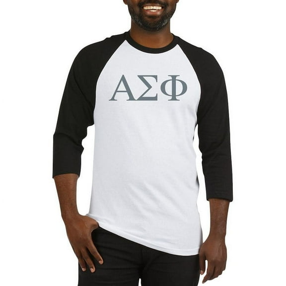 CafePress - Alpha Sigma Phi Greek Stone Baseball Jersey - Cotton Baseball Jersey, 3/4 Raglan Sleeve Shirt