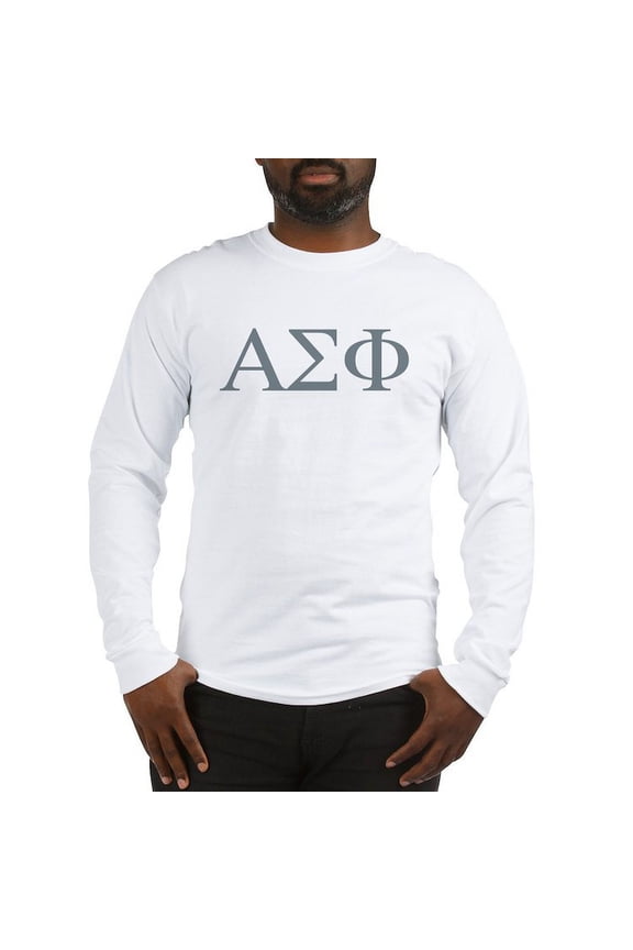- Alpha Sigma Phi Greek Stone Long Sleeve T Shirt - Unisex Cotton Long Sleeve T-Shirt