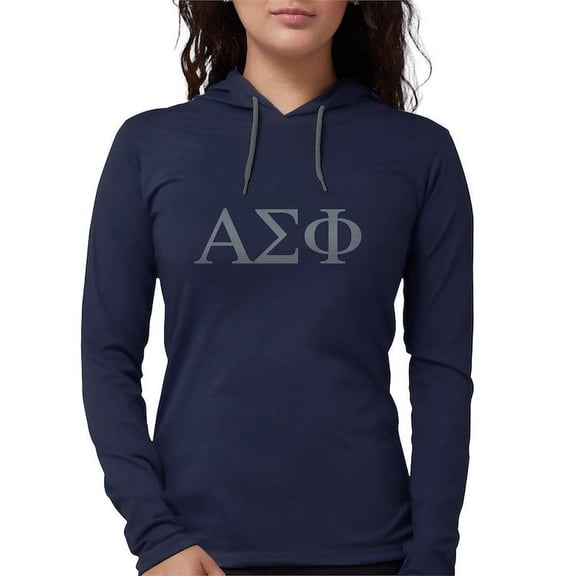 CafePress - Alpha Sigma Phi Greek Stone Long Sleeve T Shirt - Womens Hooded Shirt