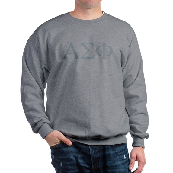 CafePress - Alpha Sigma Phi Greek Stone Sweatshirt - Crew Neck Sweatshirt