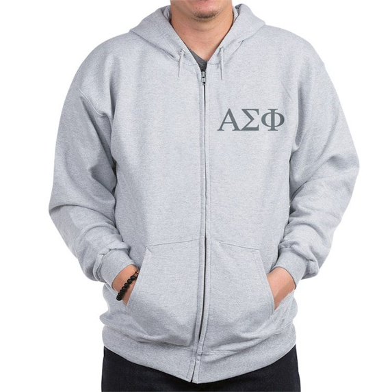 CafePress - Alpha Sigma Phi Greek Stone Sweatshirt - Zip Hoodie, Classic Hooded Sweatshirt with Metal Zipper