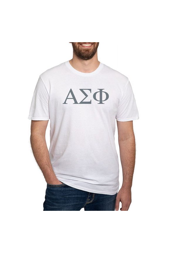 - Alpha Sigma Phi Greek Stone T Shirt - Fitted T-Shirt, Vintage Fit Soft Cotton Tee