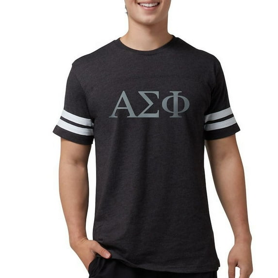 CafePress - Alpha Sigma Phi Greek Stone T Shirt - Mens Football Shirt