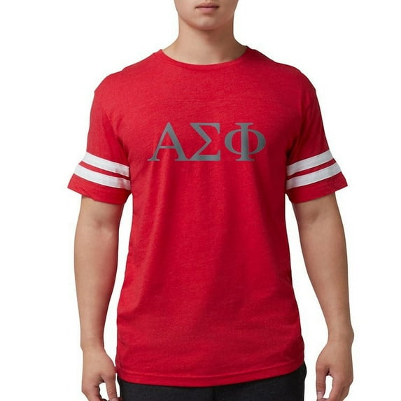 CafePress - Alpha Sigma Phi Greek Stone T Shirt - Mens Football Shirt
