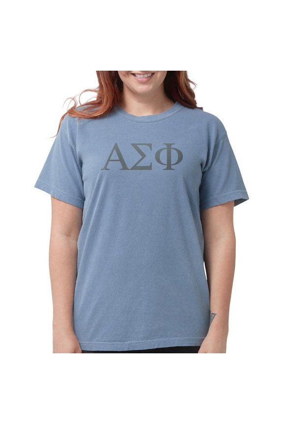 - Alpha Sigma Phi Greek Stone T Shirt - Womens Comfort Colors® Shirt