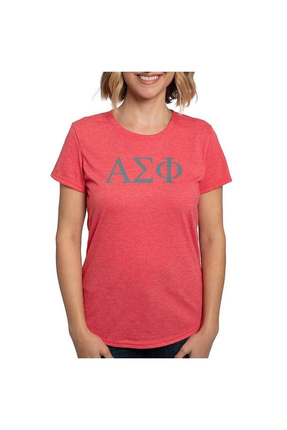- Alpha Sigma Phi Greek Stone T Shirt - Womens Tri-blend T-Shirt