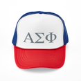 thumbnail image 1 of CafePress - Alpha Sigma Phi Greek Stone - Adjustable Unisex Printed Trucker Hat with Mesh Back, 1 of 10