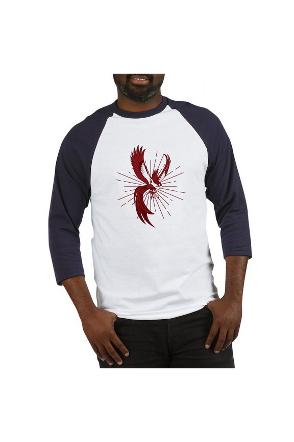 - Alpha Sigma Phi Phoenix Baseball Jersey - Cotton Baseball Jersey, 3/4 Raglan Sleeve Shirt