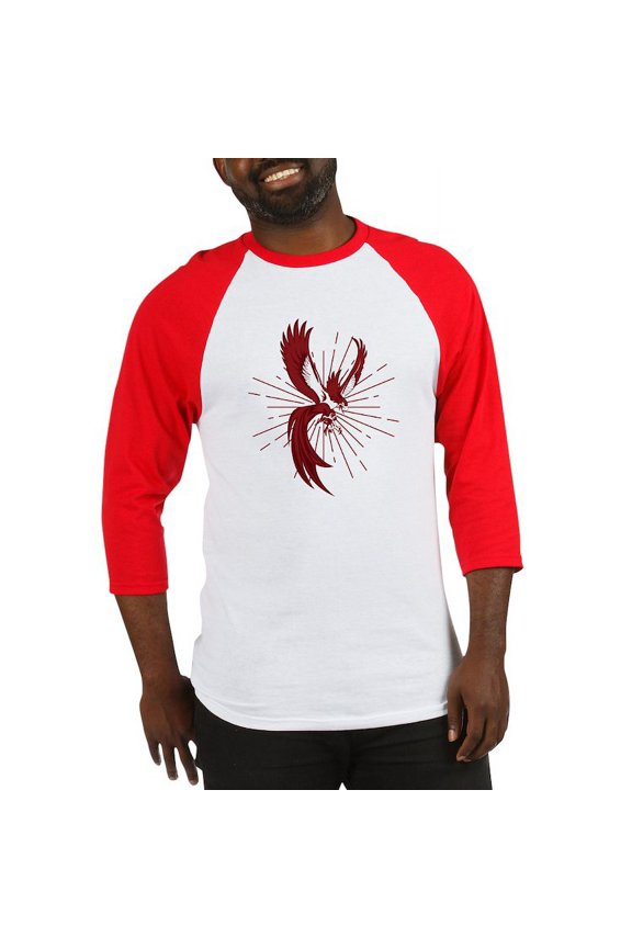 - Alpha Sigma Phi Phoenix Baseball Jersey - Cotton Baseball Jersey, 3/4 Raglan Sleeve Shirt