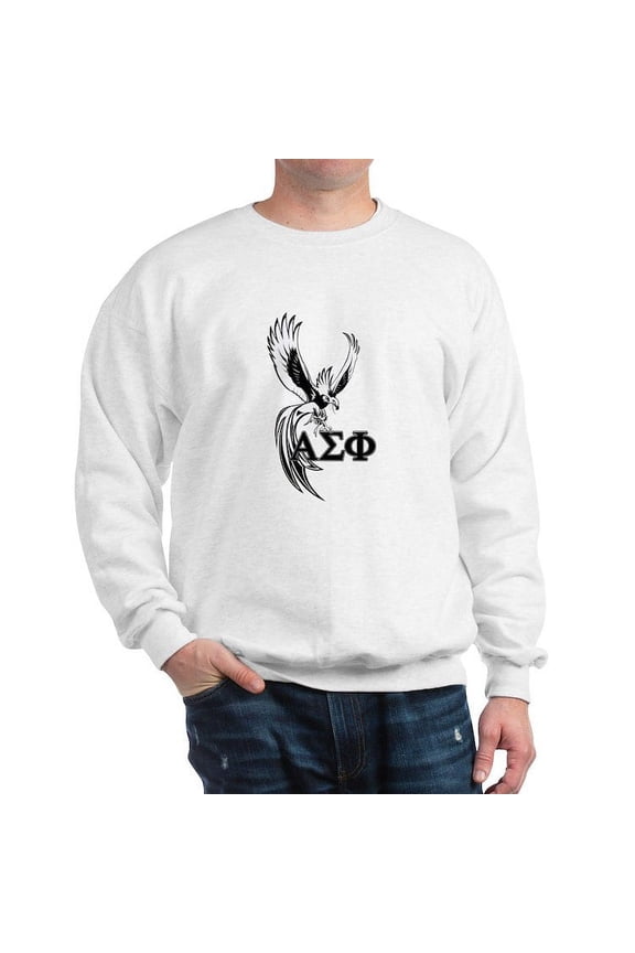 - Alpha Sigma Phi Phoenix Black Sweatshirt - Crew Neck Sweatshirt