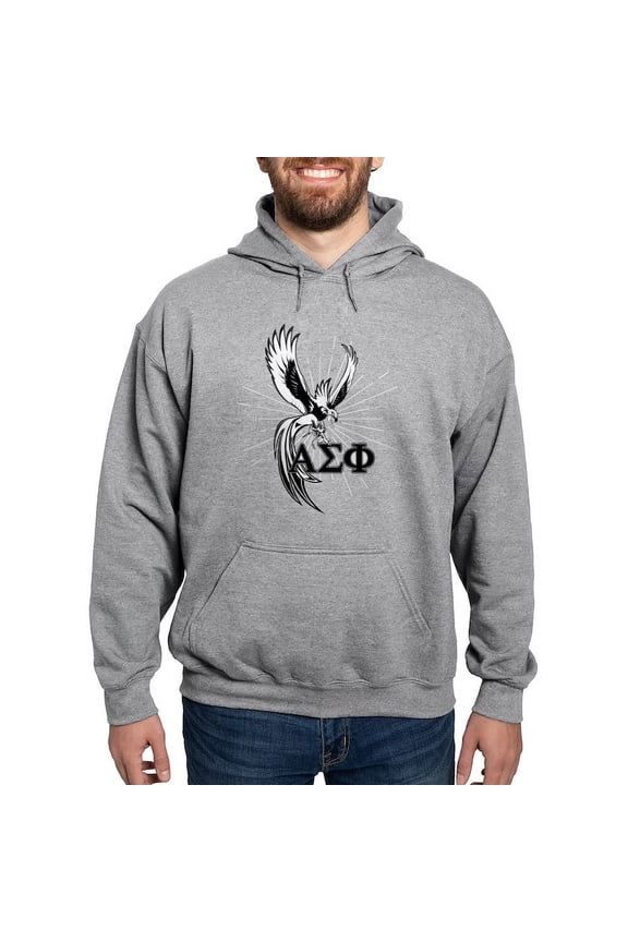 - Alpha Sigma Phi Phoenix Black Sweatshirt - Pullover Hoodie, Hooded Sweatshirt