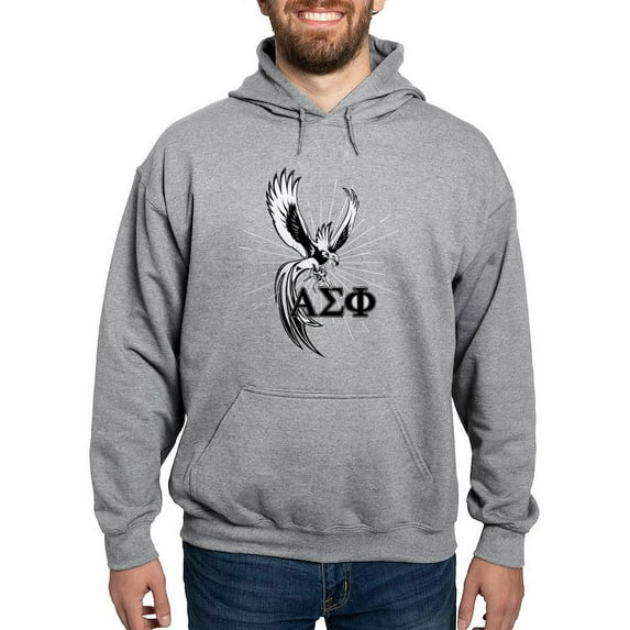 CafePress - Alpha Sigma Phi Phoenix Black Sweatshirt - Pullover Hoodie, Hooded Sweatshirt
