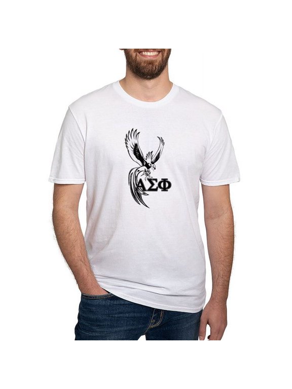 - Alpha Sigma Phi Phoenix Black T Shirt - Fitted T-Shirt, Vintage Fit Soft Cotton Tee