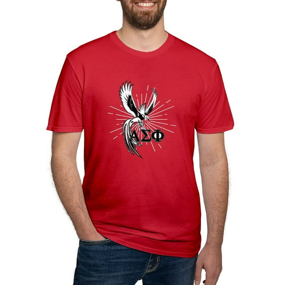CafePress - Alpha Sigma Phi Phoenix Black T Shirt - Men's Fitted T-Shirt