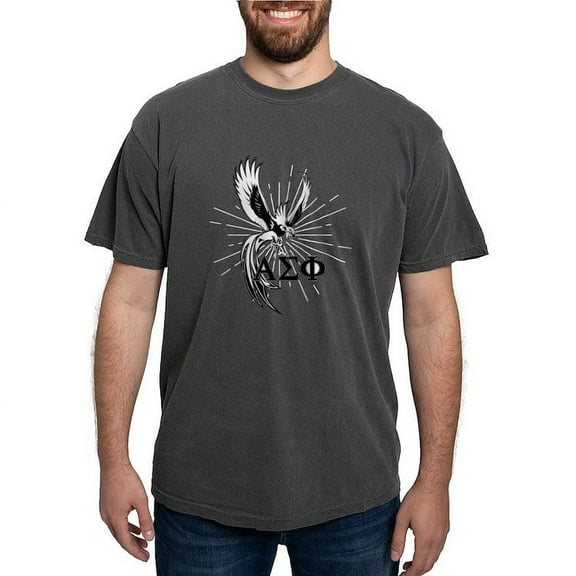 CafePress - Alpha Sigma Phi Phoenix Black T Shirt - Mens Comfort Colors Shirt