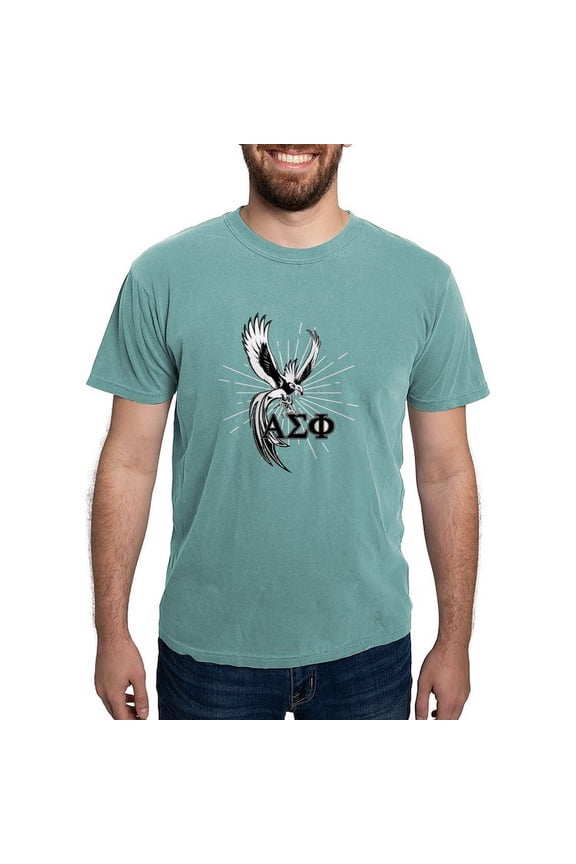 - Alpha Sigma Phi Phoenix Black T Shirt - Mens Comfort Colors Shirt