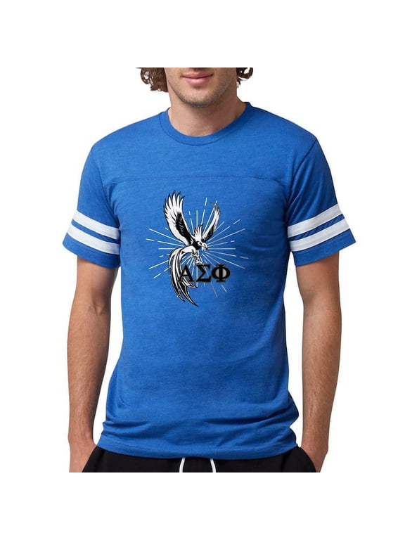 - Alpha Sigma Phi Phoenix Black T Shirt - Mens Football Shirt