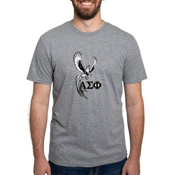 CafePress - Alpha Sigma Phi Phoenix Black T Shirt - Mens Tri-blend T-Shirt