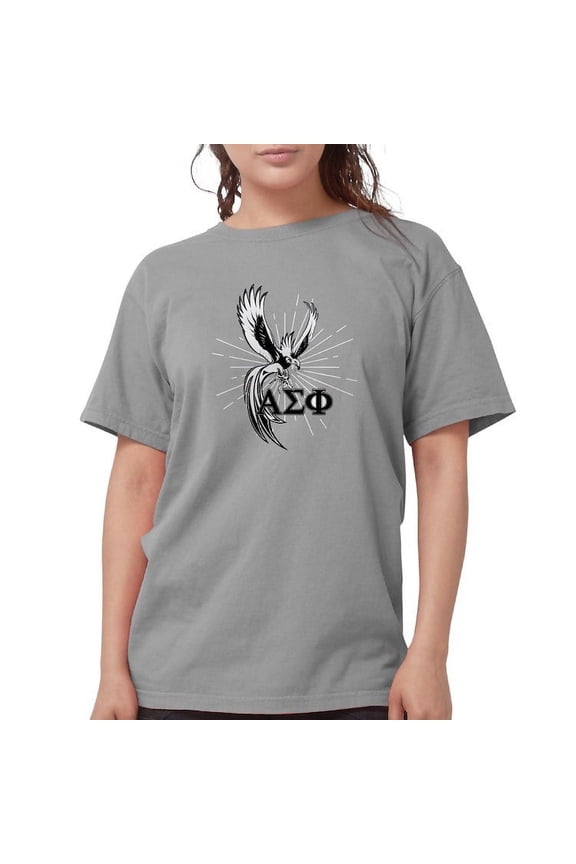 - Alpha Sigma Phi Phoenix Black T Shirt - Womens Comfort Colors® Shirt