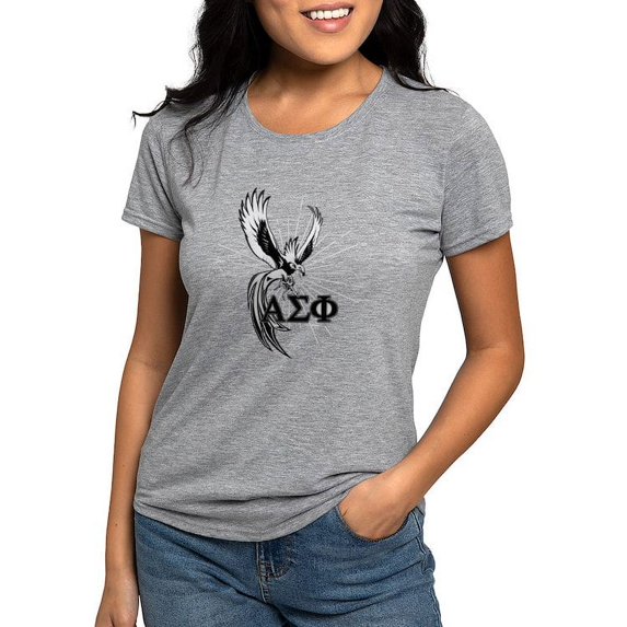 CafePress - Alpha Sigma Phi Phoenix Black T Shirt - Womens Tri-blend T-Shirt