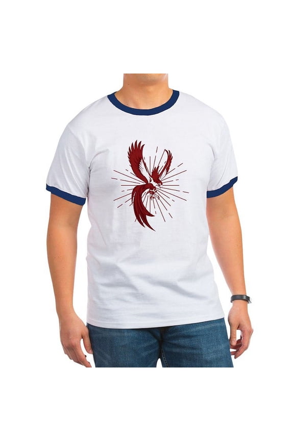 - Alpha Sigma Phi Phoenix T Shirt - 100% Cotton Ringed T-Shirt