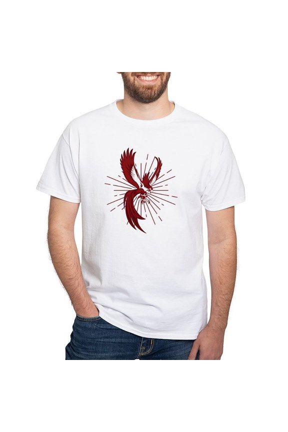 - Alpha Sigma Phi Phoenix T Shirt - Men's White Classic Cotton T-Shirts