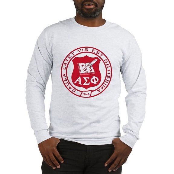 CafePress - Alpha Sigma Phi Red Seal Long Sleeve T Shirt - Unisex Cotton Long Sleeve T-Shirt