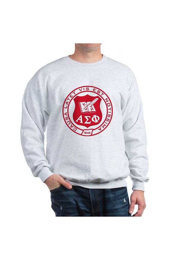 - Alpha Sigma Phi Red Seal Sweatshirt - Crew Neck Sweatshirt