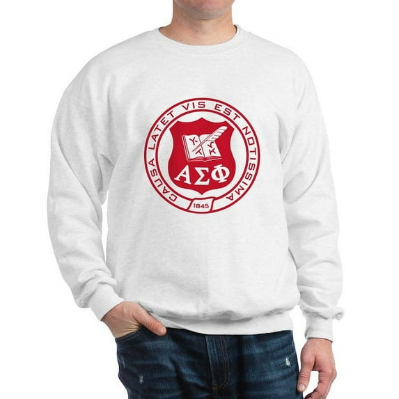CafePress - Alpha Sigma Phi Red Seal Sweatshirt - Crew Neck Sweatshirt