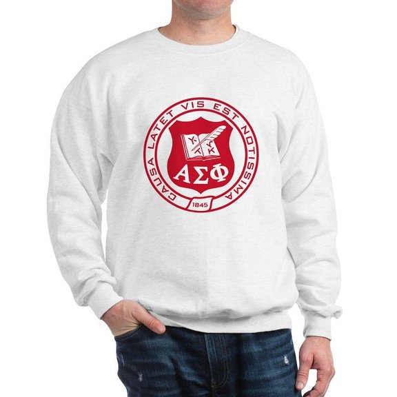CafePress - Alpha Sigma Phi Red Seal Sweatshirt - Crew Neck Sweatshirt