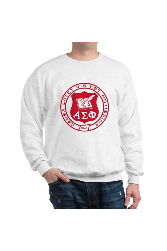 - Alpha Sigma Phi Red Seal Sweatshirt - Crew Neck Sweatshirt